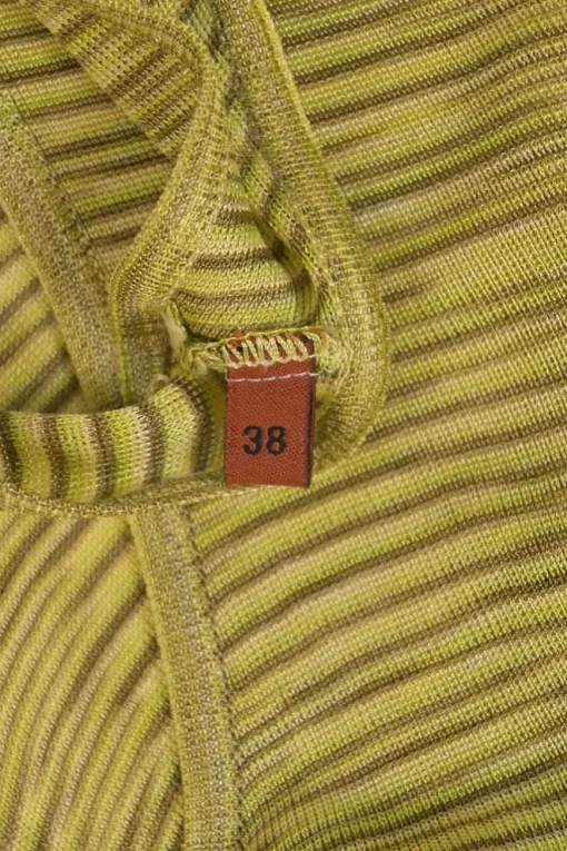Lime green semi-sheer space-dyed jersey knit pullover tank top