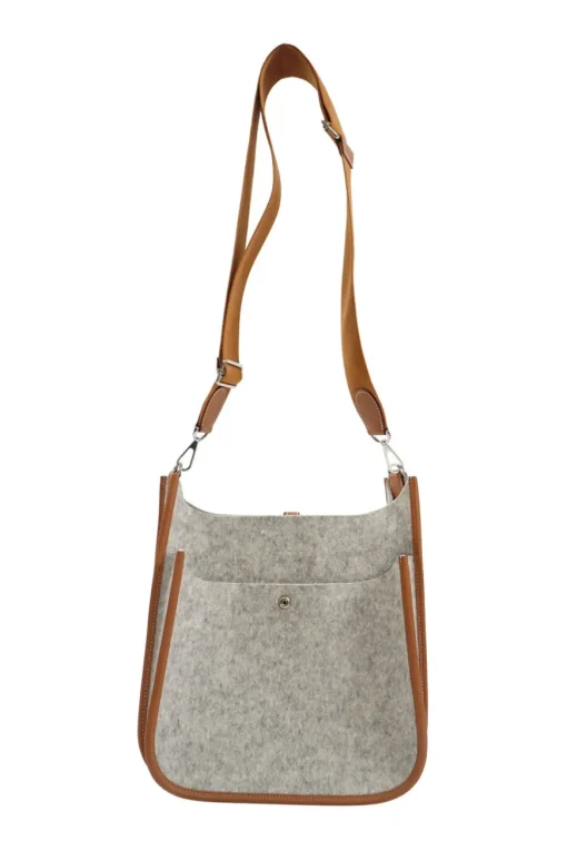 Limited Edition Light Grey Felt with Silver Hardware Evelyne 29