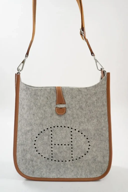 Limited Edition Light Grey Felt with Silver Hardware Evelyne 29