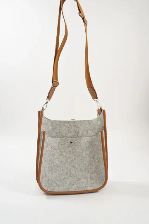 Limited Edition Light Grey Felt with Silver Hardware Evelyne 29