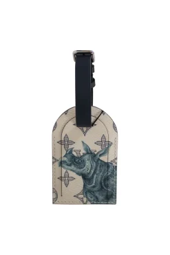 Limited edition Louis Vuitton x Chapman Brothers luggage tag, sold out and very rare. Features Rhino screen print
