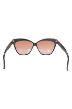 Limited release black acetate and rose-tinted polycarbonate Mitza cat eye sunglasses