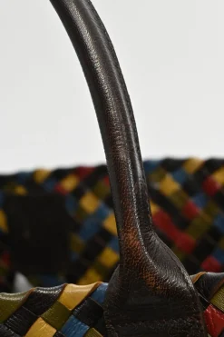 Limited release multi-colour Intrecciato leather Cabat tote