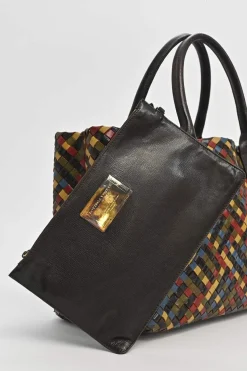 Limited release multi-colour Intrecciato leather Cabat tote