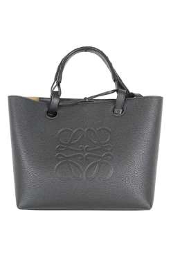 Loewe small Anagram Tote in black grained calfskin