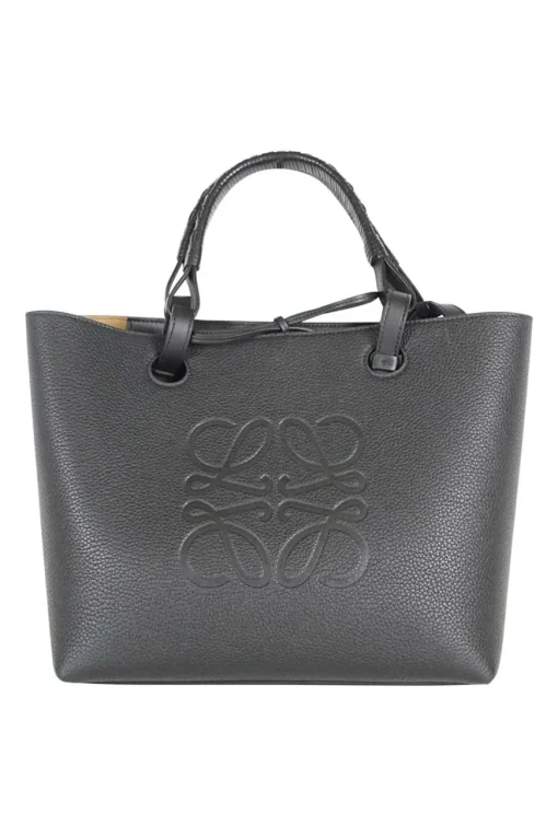 Loewe small Anagram Tote in black grained calfskin