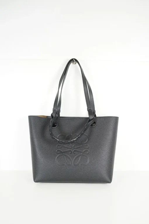 Loewe small Anagram Tote in black grained calfskin