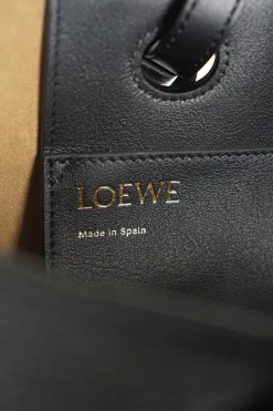Loewe small Anagram Tote in black grained calfskin