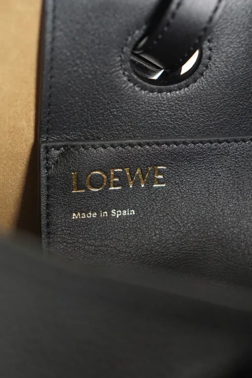 Loewe small Anagram Tote in black grained calfskin