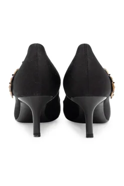 Louis Vuitton Black point toe satin pumps, EU 38.5