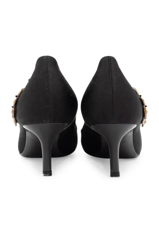 Louis Vuitton Black point toe satin pumps, EU 38.5