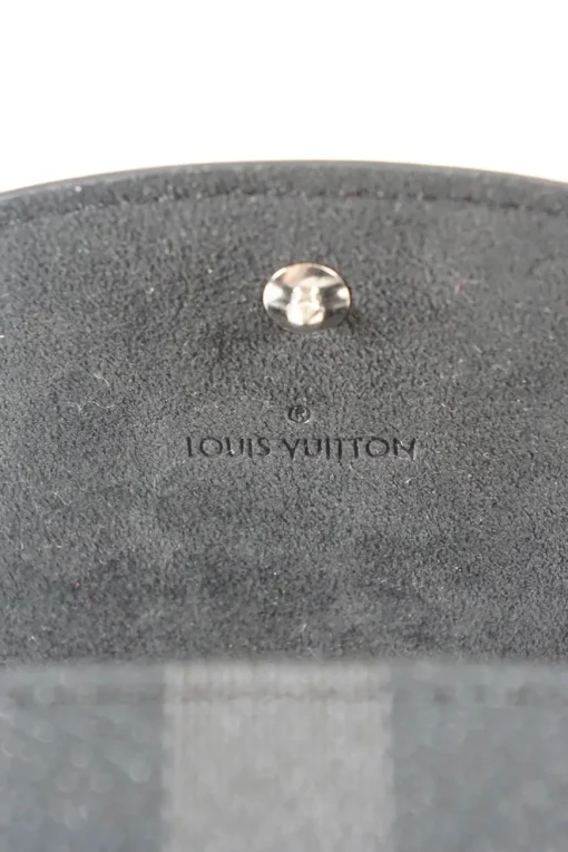Louis Vuitton black/silver square cufflinks with case