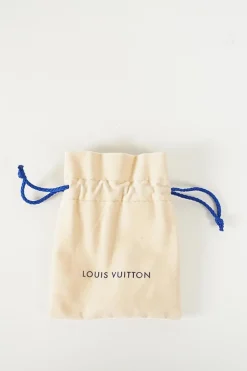 Louis Vuitton black/silver square cufflinks with case