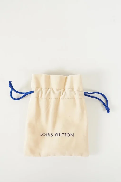 Louis Vuitton black/silver square cufflinks with case