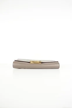 Louis Vuitton grey Chain Louise GM leather crossbody bag with gold tone hardware