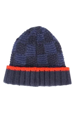 Louis Vuitton red/blue damier knit cashmere Helsinki Beanie hat
