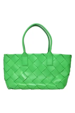 Medium Grass Intrecciato Leather Cabat Tote Bag