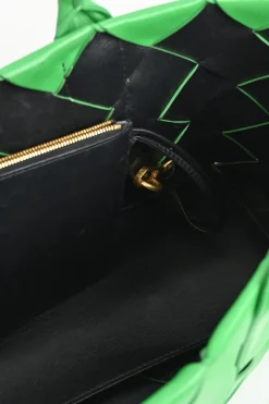 Medium Grass Intrecciato Leather Cabat Tote Bag