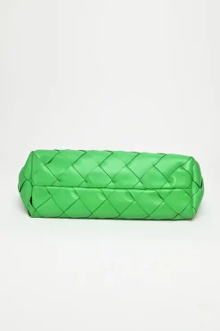 Medium Grass Intrecciato Leather Cabat Tote Bag