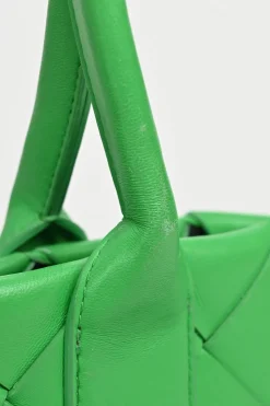 Medium Grass Intrecciato Leather Cabat Tote Bag