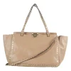 Medium Poudre rockstud calfskin tote bag
