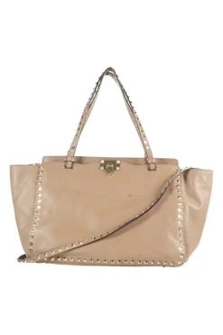 Medium Poudre rockstud calfskin tote bag