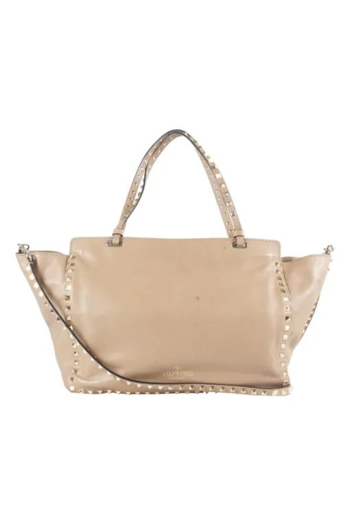 Medium Poudre rockstud calfskin tote bag