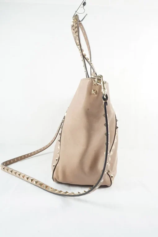 Medium Poudre rockstud calfskin tote bag