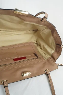 Medium Poudre rockstud calfskin tote bag