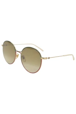 Metal and tinted polycarbonate round-eye sunglasses
