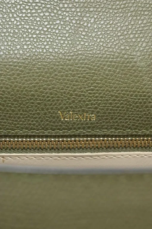 Military green Milepunte calfskin Iside top handle trapeze bag with detachable shoulder strap