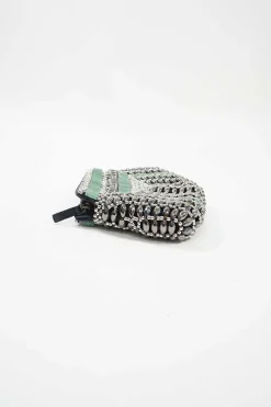 Mini jade Beaded Clutch Bag