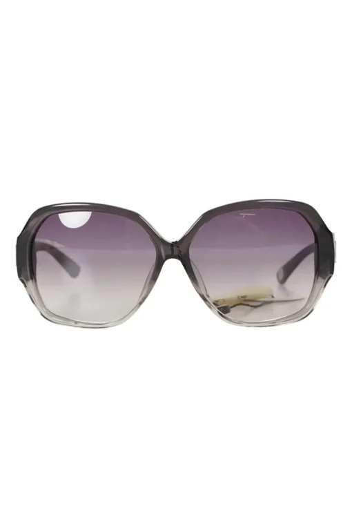 Missoni oversized transparent grey shade acetate sunglasses with patterned temples