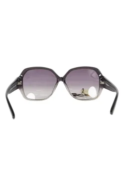 Missoni oversized transparent grey shade acetate sunglasses with patterned temples