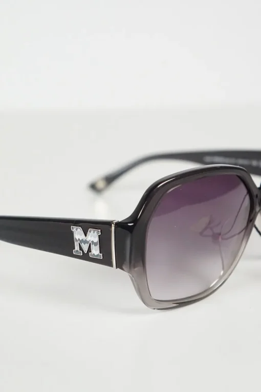 Missoni oversized transparent grey shade acetate sunglasses with patterned temples