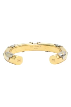 Mixed-metal gold-tone and palladium-plated brass Daily Monogram bracelet