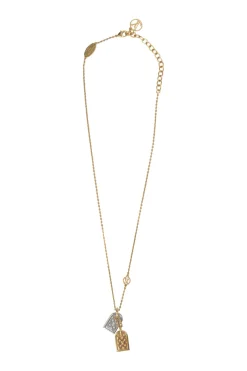Mixed-metal Nanogram necklace with lobster clasp closure