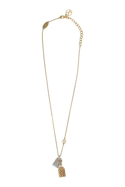 Mixed-metal Nanogram necklace with lobster clasp closure