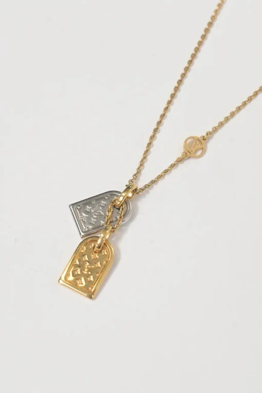 Mixed-metal Nanogram necklace with lobster clasp closure
