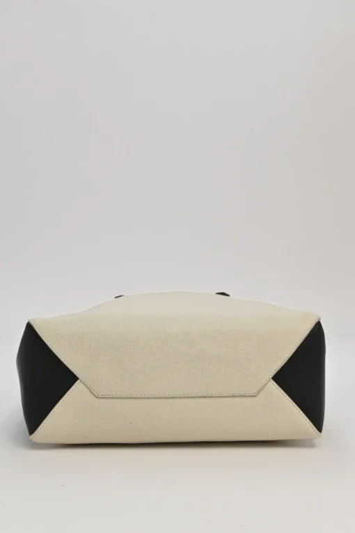 Monochrome mix Saffiano leather and black suede Essential Tote