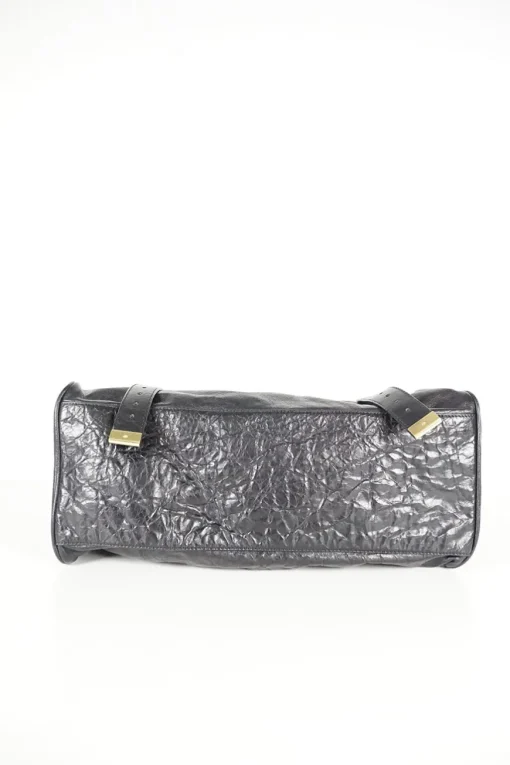 Mulberry black Alexa leather crossbody bag with golden hardware