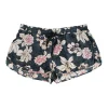 Multi floral patterned drawstring shorts