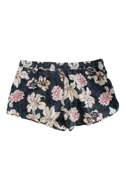 Multi floral patterned drawstring shorts