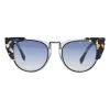 Multi-colour acetate and metal clubmaster cat eye sunglasses