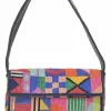 Multi-colour beaded leather Tommy shoulder bag