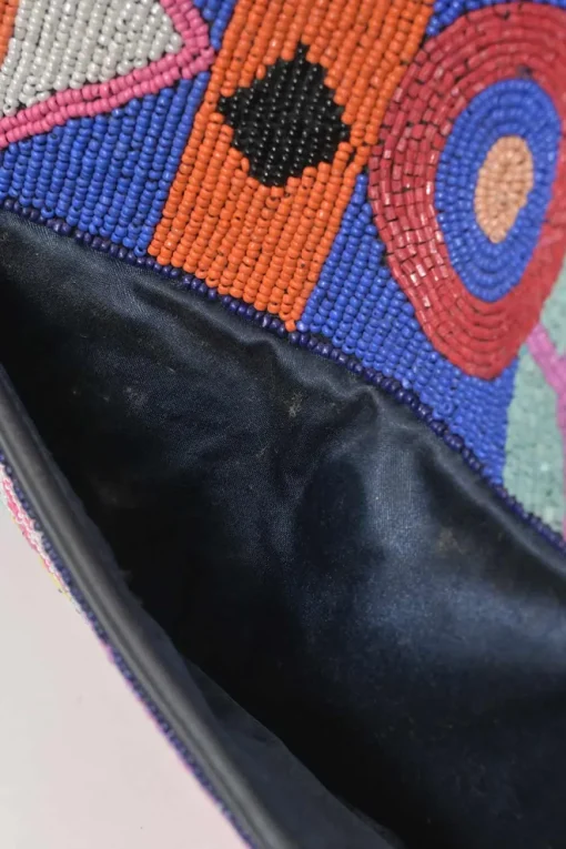 Multi-colour beaded leather Tommy shoulder bag