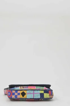 Multi-colour beaded leather Tommy shoulder bag