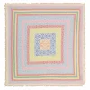 Multi-colour linen-blend gauze anagram border print scarf
