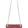 Multi-colour patchwork animal print Viv buckle chain strap shoulder bag