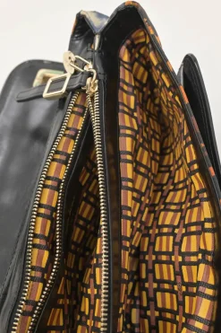 Multi-colour patchwork animal print Viv buckle chain strap shoulder bag